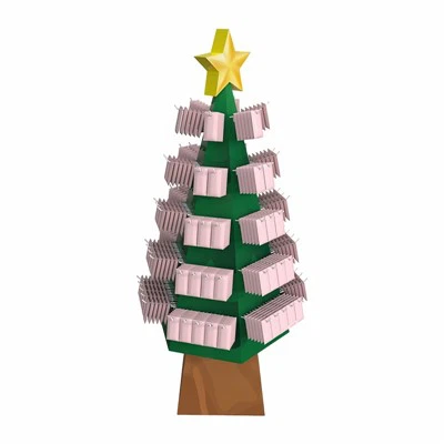 Exhibición del contenedor de descarga de cartón corrugado